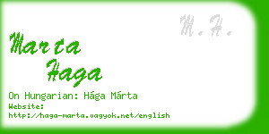 marta haga business card
